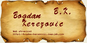 Bogdan Kerezović vizit kartica